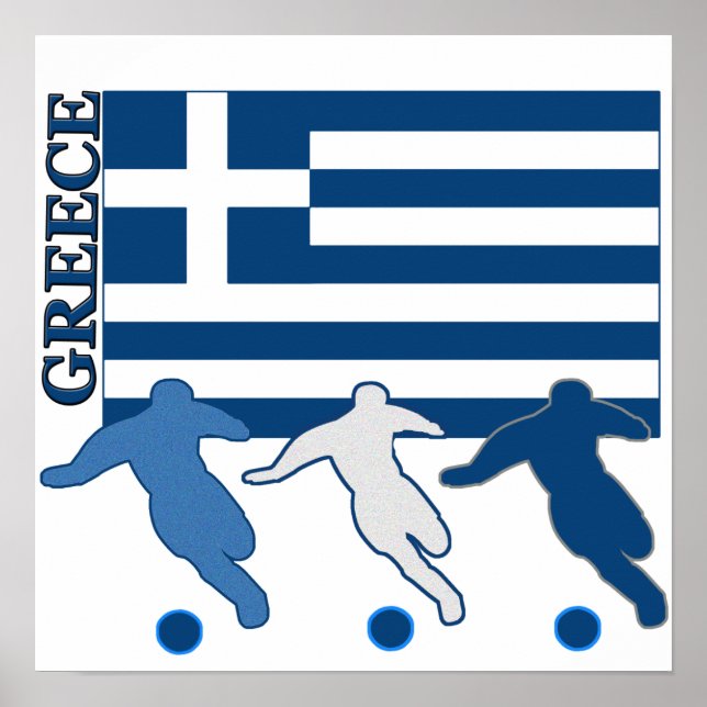 Poster Grèce - Joueurs de football (Devant)