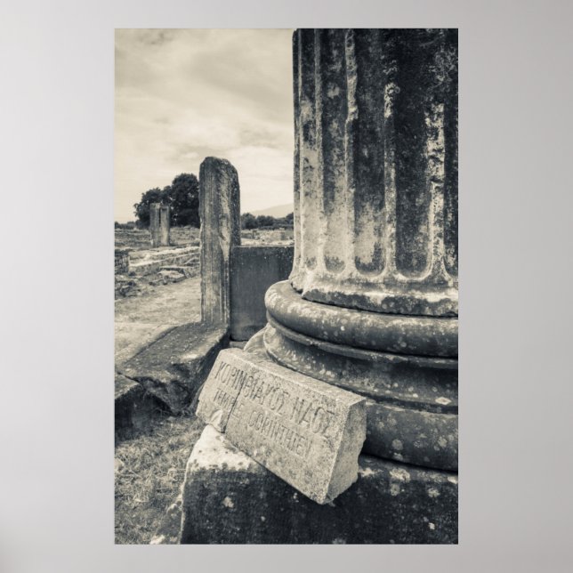 Poster Grèce, ruines de la ville antique (Devant)