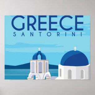 Poster Grèce Santorin