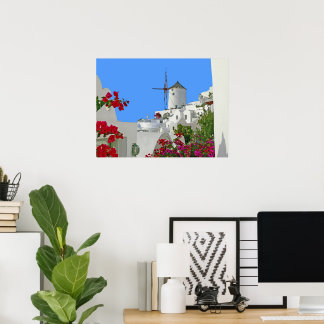 Poster Grèce santorini oia