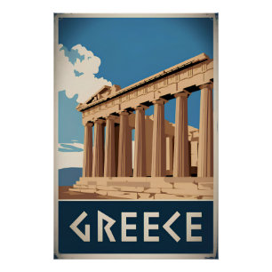 Poster Grèce vintage