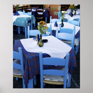 Poster Greek Island of Crete and old town of Chania
