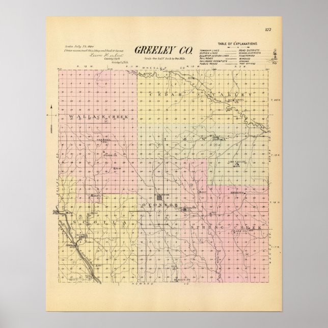Poster Greeley County, Nebraska (Devant)