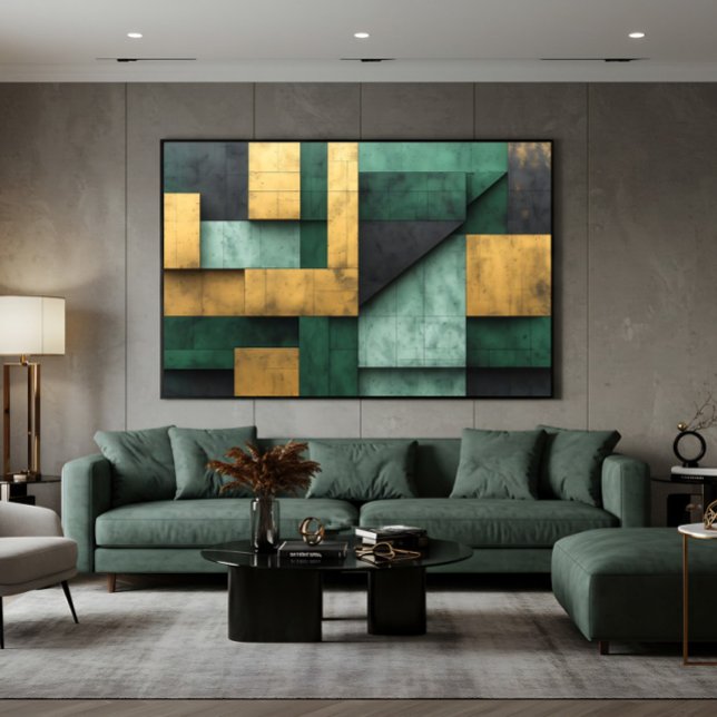 Poster Green and Gold Geometry (Créateur téléchargé)