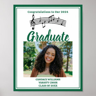 Poster Green Choir Photo High School Graduation Party