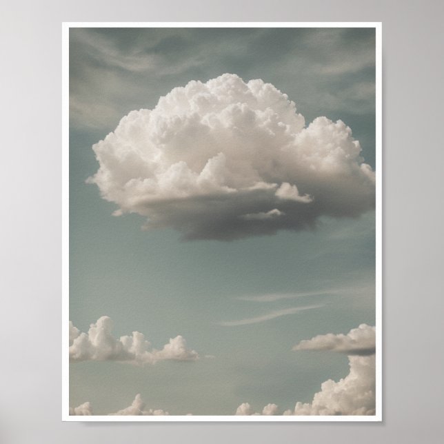 Poster Green Cloud Wall Art Room Dekoration (Vorne)