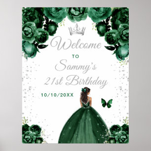 Poster Green Dark Skin Princess