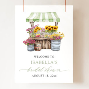 Poster Green Fresh Off the Market Fête des mariées Bienve