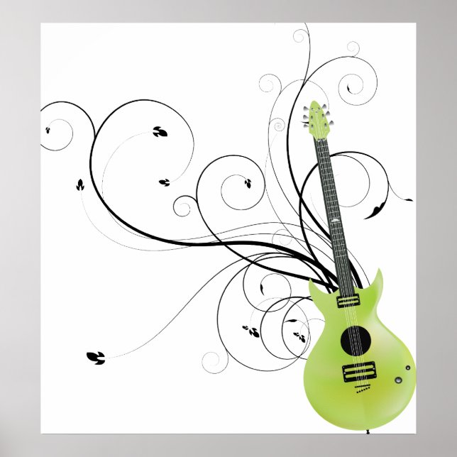 Poster Green Guitar Envy (Devant)