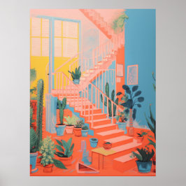 Poster Green Haven Steps : L'escalier de la nature