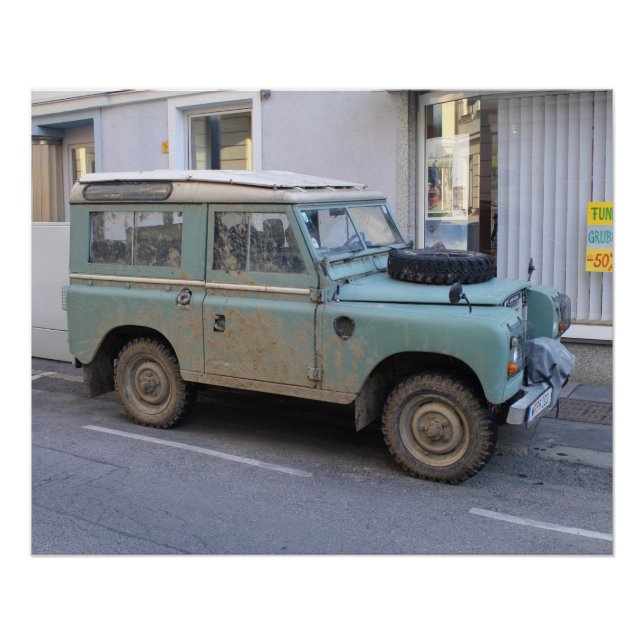 Poster Green Land Rover (Devant)