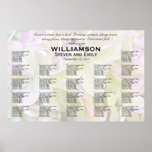 Poster Green Lavender Love is Patient Seating Chart