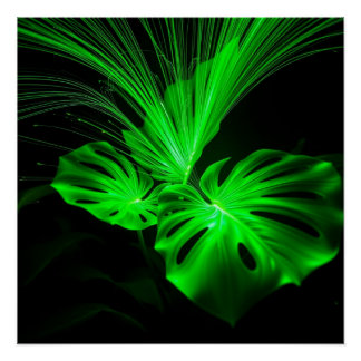 Poster green leaf art