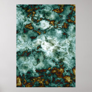 Poster Green Marble Texture