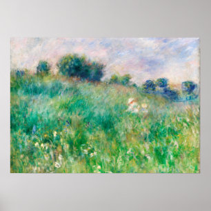 Poster Green Meadow par Renoir Impressionniste Peinture