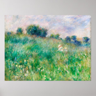 Poster Green Meadow par Renoir Impressionniste Peinture