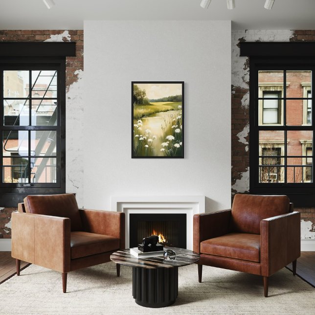 Poster Green Meadow - Paysage Fleur sauvage serein (Créateur téléchargé)