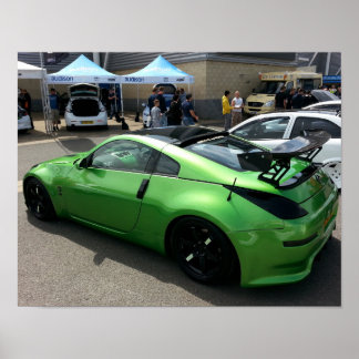 Poster Green Nissan 350Z aux Nationals Modifiés 2015.