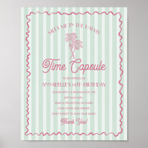 Poster Green Palm Springs Pastel Beach Time Capsule