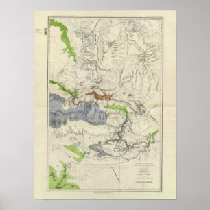 Poster Green River from the Union Pacific Rail Road Map