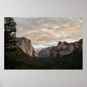 POSTER GREEN TREES NEAR BROWN MOUNTAIN UNDER CLOUDY SKY D