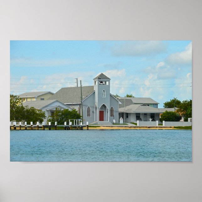 Poster Green Turtle Cay Church, Bahamas (Devant)