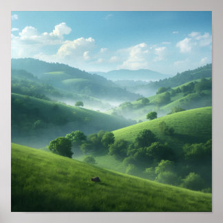 Poster Green Valley Dreamscape