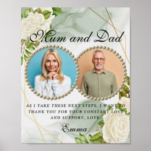 Poster Greenery Parents of the Bride Thank You Gift