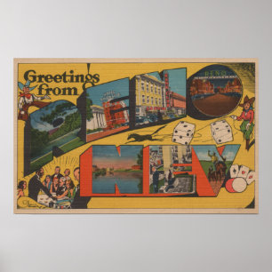 Poster Greetings from Reno, NevadaReno, NV