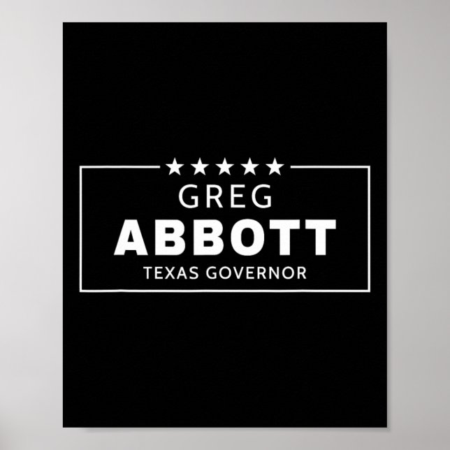 Poster Greg Abbott Election Texas Governor Republican Red (Devant)