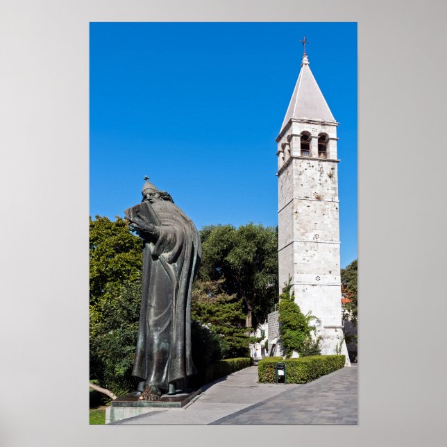 Poster Grégoire de statue de Nin à Split - Dalmatie, Croa (Devant)