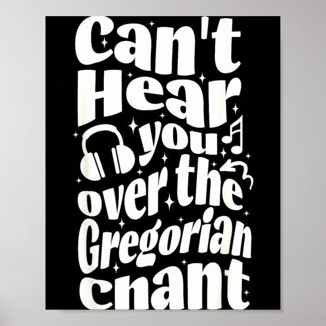 Poster Gregorian Chant Funny Catholic Traditional Latin M (Devant)