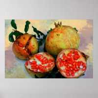 Poster grenades mûres, effet Peinture