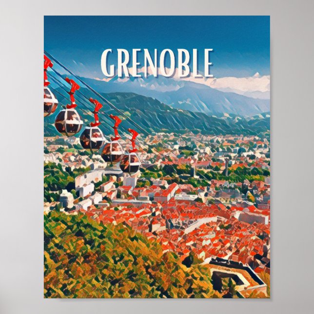 Poster Grenoble Foto Vintage (Vorne)