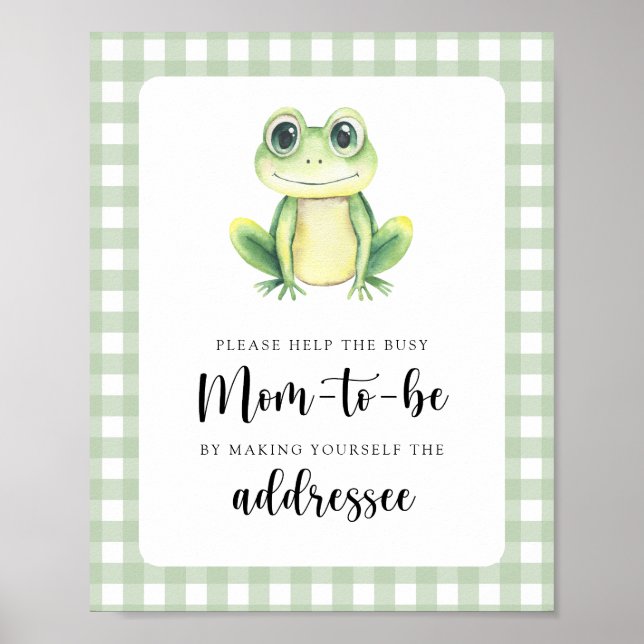 Poster Grenouille - Aider la future maman débordée (Devant)