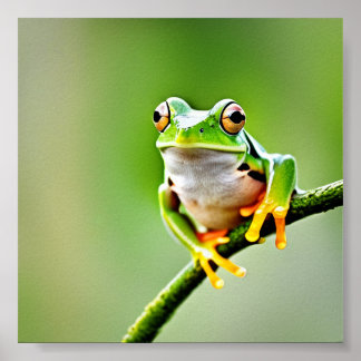 Poster Grenouille bondissante
