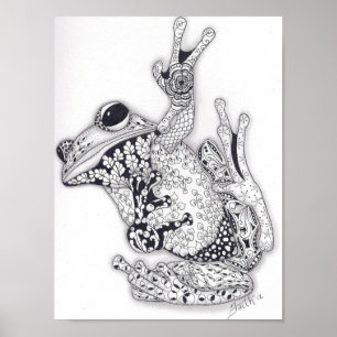 Poster Grenouille d'arbre normale