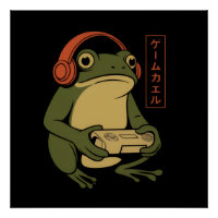 Grenouille de jeu japonaise drôle vintage jeu