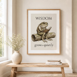 Poster « Grenouille de la sagesse qui grandit silencieu