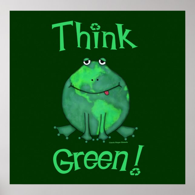 Poster Grenouille De l'environnement jour des terres (Devant)