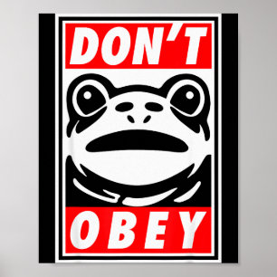 Poster Grenouille de Portland N'Obéit Pas