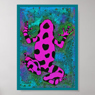 Poster Grenouille de roses indien