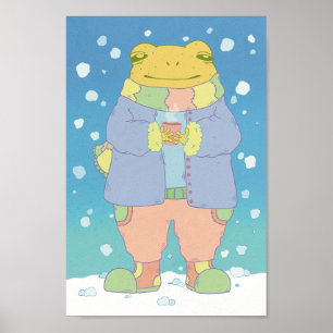 Poster Grenouille d'hiver confortable
