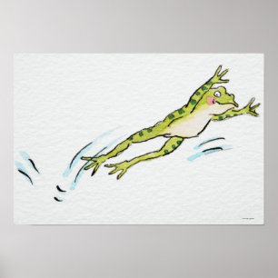 Poster Grenouille en saut 2