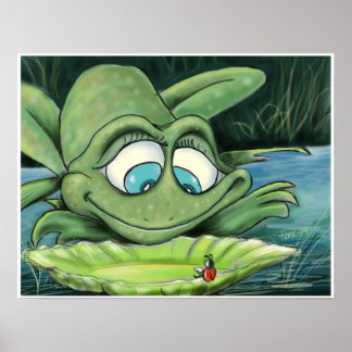 Poster Grenouille et coccinelle