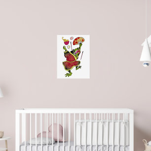 Poster Grenouille et ramen dans l'air