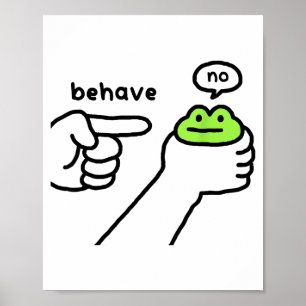 Poster Grenouille malhonnête Mème de grenouille drôle Se