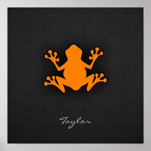 Poster Grenouille orange