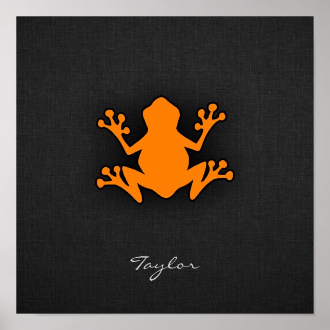Poster Grenouille orange (Devant)