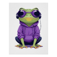 Grenouille portant Sweat - shirt à capuche drôle C